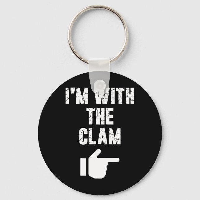 I'm with the Clam Fun Easy Playful Halloween Costu Keychain (Front)