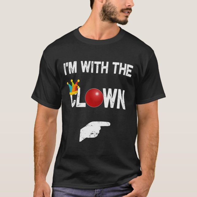 I'm with the Clown Halloween Costumes  T-Shirt (Front)