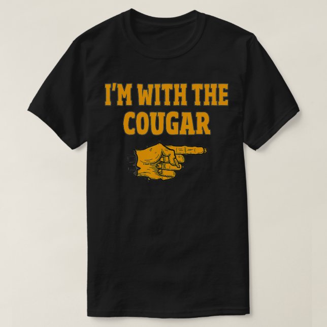 Im With The Cougar Matching Couple Halloween Costu T-Shirt (Design Front)
