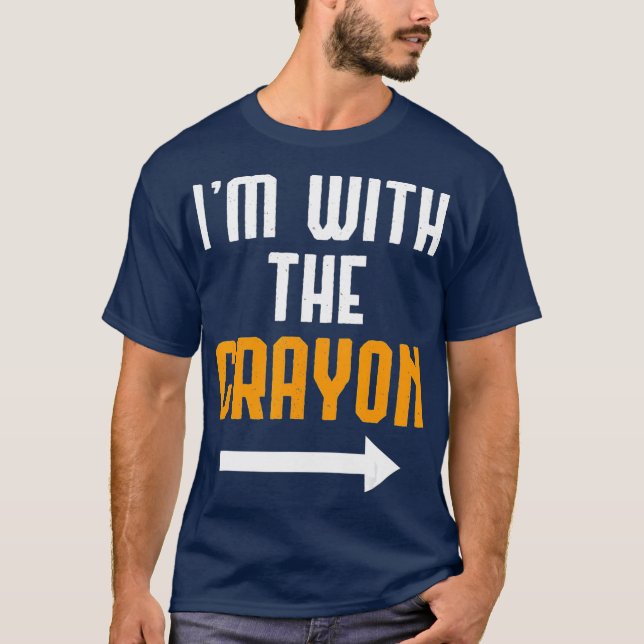 Im With The Crayon  Costume Funny Halloween T-Shirt (Front)