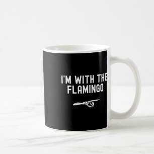 I'm With The Flamingo Funny Halloween Spooky Skele Coffee Mug