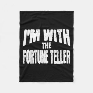 I'm With The Fortune Teller Funny Matching Hallowe Fleece Blanket