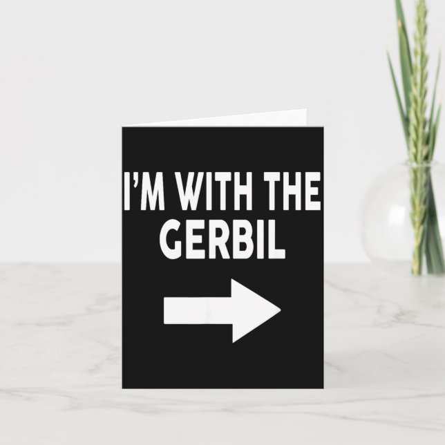 Im with The Gerbil Halloween Gerbil Card (Front)