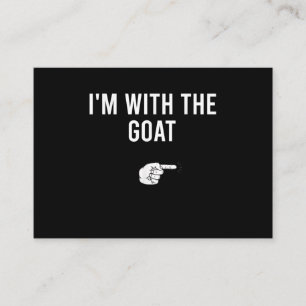 I'm With The Goat Halloween Costume Party Goat Business Card