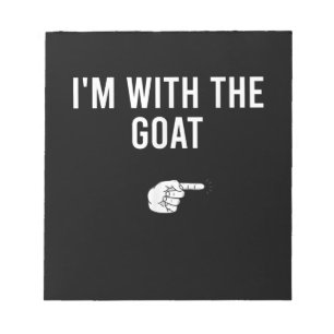 I'm With The Goat Halloween Costume Party Goat Notepad