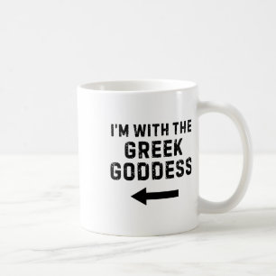 I'm With The Greek Goddess Funny Halloween Coffee Mug