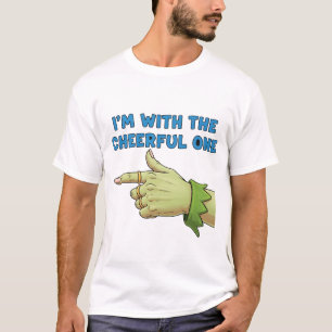 I'm With The Grinch Funny Face Pointing Couple T-Shirt
