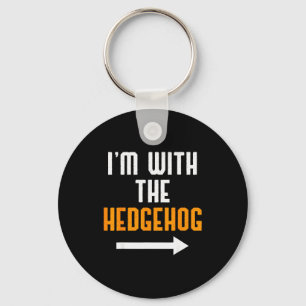 I'm With The Hedgehog Costume Funny Halloween Coup Keychain