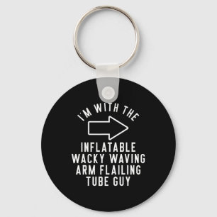 I'm With The Inflatable Wacky Waving Arm Flailing Keychain