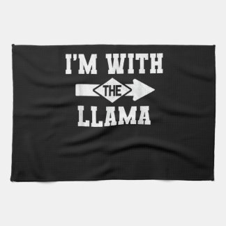 Im With The LLama Costume Halloween Matching Coupl Kitchen Towel