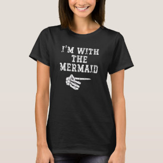 I'm with the Mermaid Point Matching Couples Hallow T-Shirt