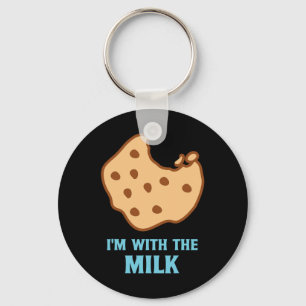 I'm With The Milk and Cookie Matching Couples Best Keychain