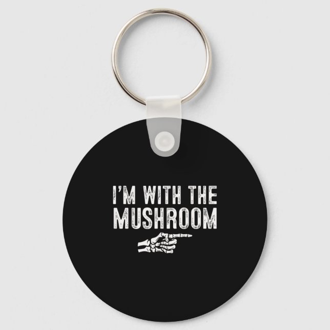 I'm With The Mushroom Easy Costume Halloween Coupl Keychain (Front)