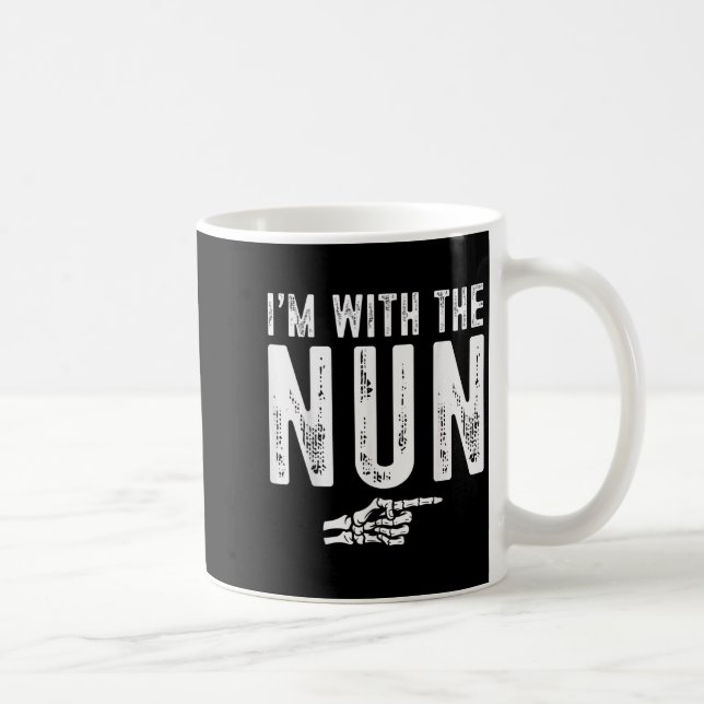 I'm With The Nun Easy Costume Halloween Couples Ma Coffee Mug (Right)