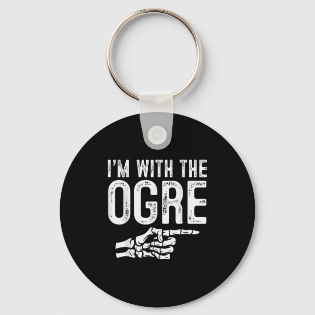 I'm With The Ogre Easy Costume Halloween Couples M Keychain (Front)