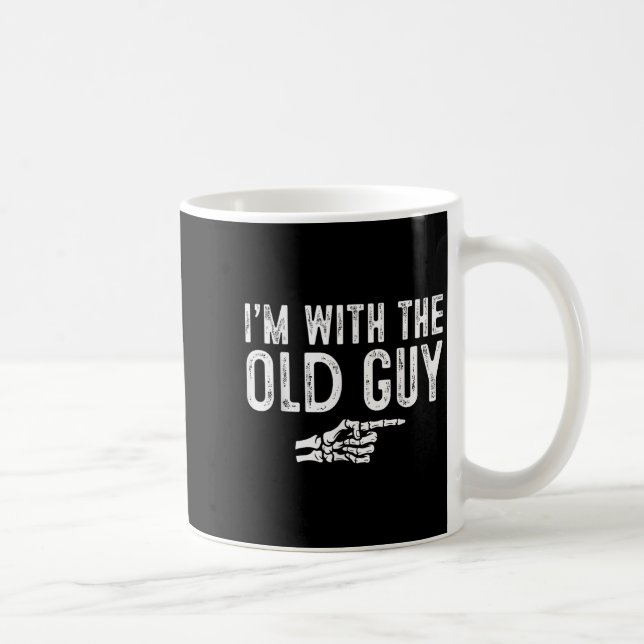 I'm With The Old Guy Easy Costume Halloween Couple Coffee Mug (Right)
