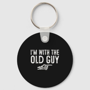 I'm With The Old Guy Easy Costume Halloween Couple Keychain