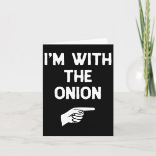 I'm With The Onion Costume Halloween Matching Part Card