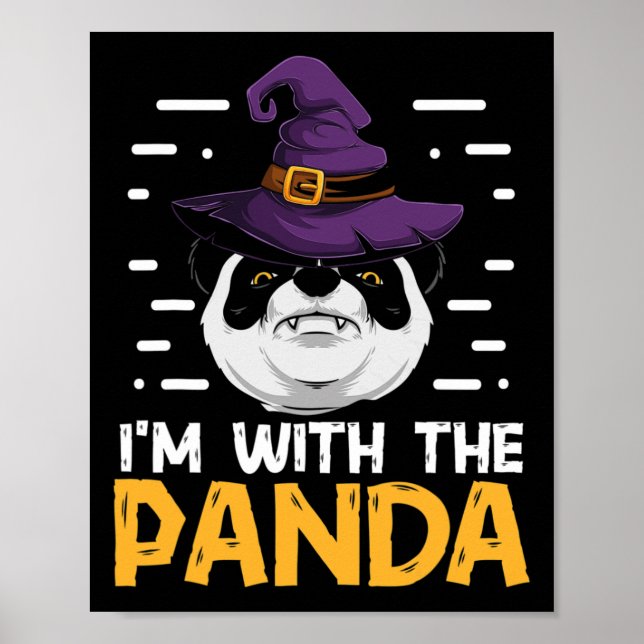 I'm With The Panda Funny Couple Matching Panda Bea Poster (Front)