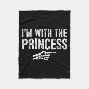 I'm With The Princess Easy Costume Halloween Coupl Fleece Blanket
