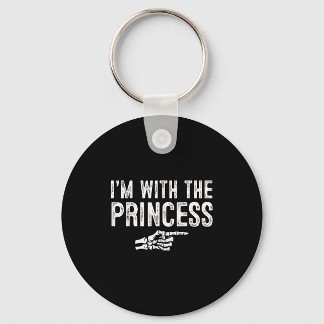 I'm With The Princess Easy Costume Halloween Coupl Keychain (Front)