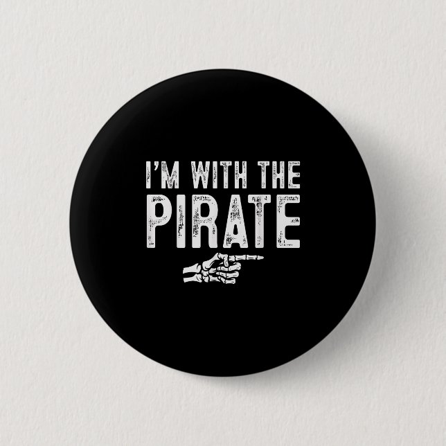 I'm With The Rate Easy Costume Halloween Couples M 2 Inch Round Button (Front)