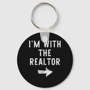 Im with The Realtor Funny Halloween Couple Costume Keychain