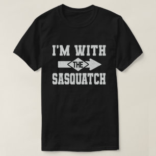 I'm With The Sasquatch Funny Couple Halloween T-Shirt