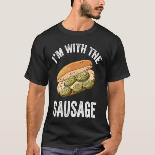 I'm with the Sausage Hot Dog Bun  Halloween Costum T-Shirt
