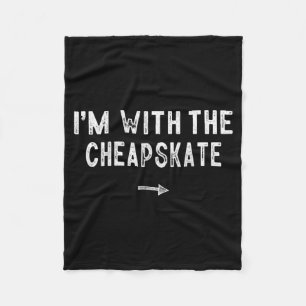 Im With The Skate Costume Matching Lazy Halloween Fleece Blanket