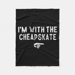 Im With The Skate Matching Lazy Costume Halloween Fleece Blanket