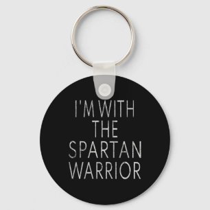 I'm With The Spartan Warrior Easy Halloween Costum Keychain