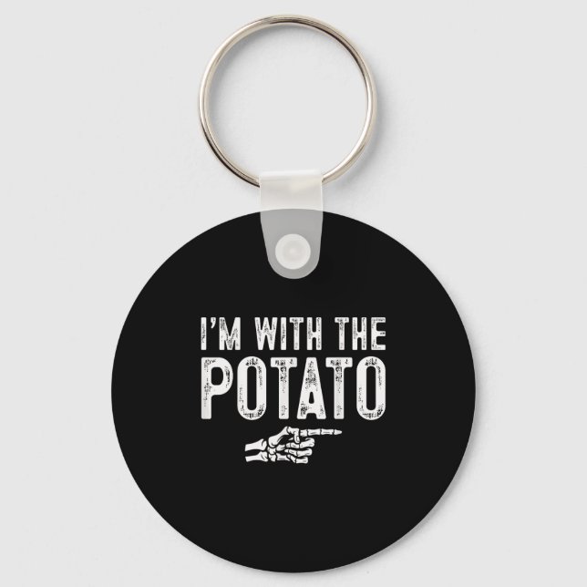 I'm With The Tato Easy Costume Halloween Couples M Keychain (Front)