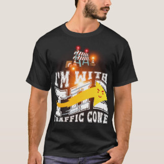 I'm With the Traffic Cone Funny Halloween Couples  T-Shirt