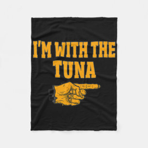 I'm With The Tuna Matching Halloween Costume Party Fleece Blanket