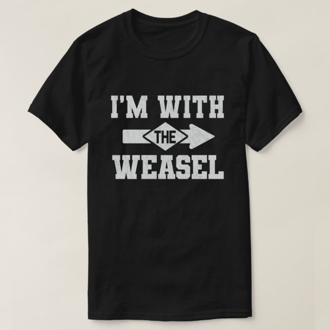 I'm With The Weasel Funny Couple Halloween Costume T-Shirt (Design Front)