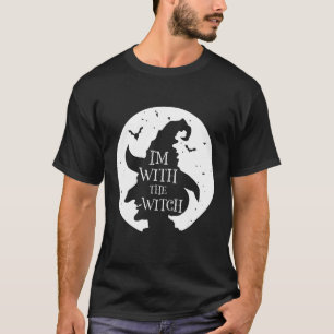 I'm With The Witch Funny Spooky Halloween Costume T-Shirt