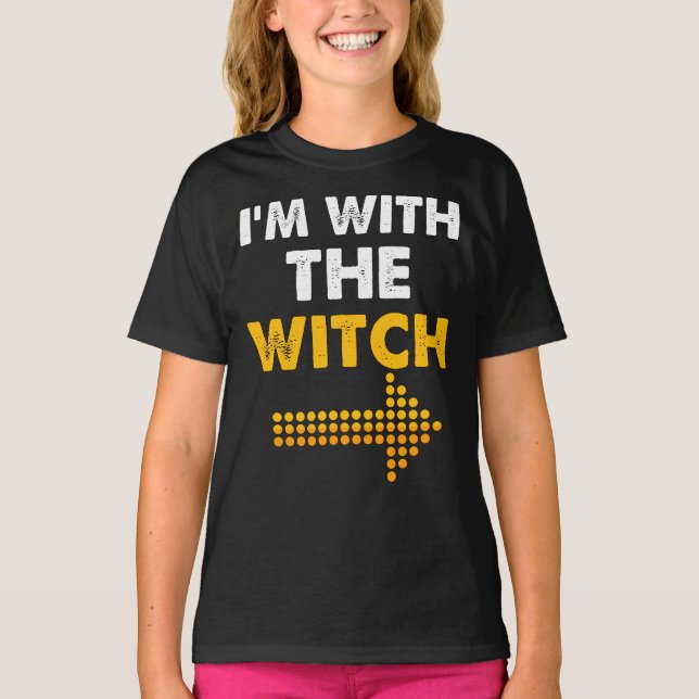 I'm With The Witch Shirt Funny Halloween Couple  (Front)