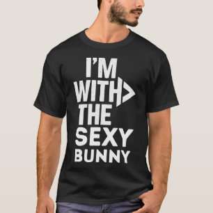 I'm With The Y Bunny Costume Couples Matching T-Shirt