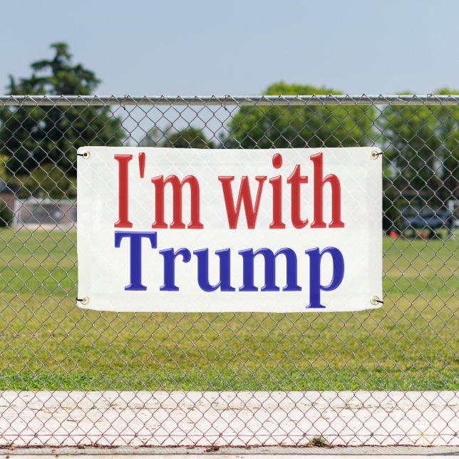 Im With Trump red blue Banner (Insitu)