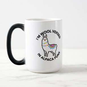 I'm wool versed in alpaca puns magic mug