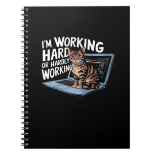 I'm Working Hard Or Hardly Working Baseball ¾ Slee Notebook