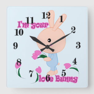 I'm your favorite Bunny Square Wall Clock