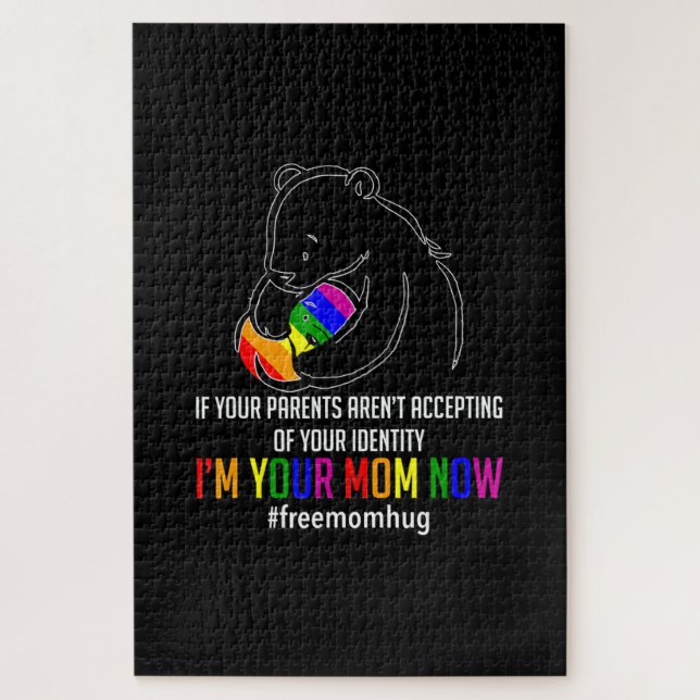 Im Your Mom Now - Lgbt Free Hugs Support Pride Mom Jigsaw Puzzle (Vertical)
