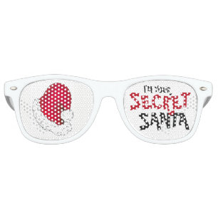 I'm Your Secret Santa Claus Red Xmas Holiday Hat Retro Sunglasses
