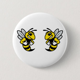 Imabee Reversed Funny Bee 2 Inch Round Button