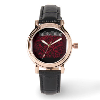 ImaBossClothing Brand Perfect Square Black Leather Watch