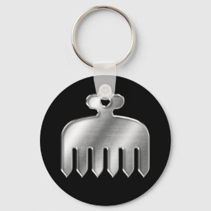 Imagawa Clan Kamon Silver Chrome Keychain