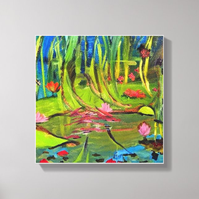 Image : A beautiful lagoon. Canvas Print (Front)