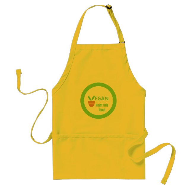 Image and message for vegans. standard apron (Front)